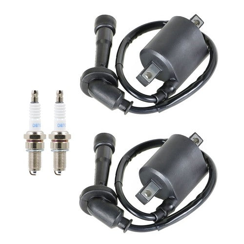 1998-2016 2PCS IGNITION COIL SPARK PLUG FIT FOR YAMAHA V STAR 650 XVS650