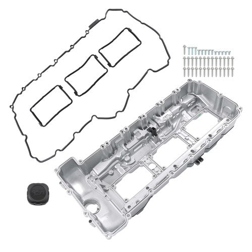 For BMW 135i 335i 535i 640i 740i X3 X5 N55 Aluminum Valve Cover w/ Gasket & Cap