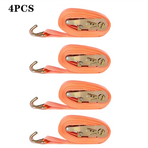 4000 lbs Ratchet Straps With J Hook 1.5in x 20 ft Heavy Duty Tie Downs 4 Pack