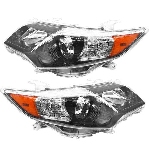 Driver + Passenger Side Headlight Projector Headlamps For Toyota Camry 2012-2014