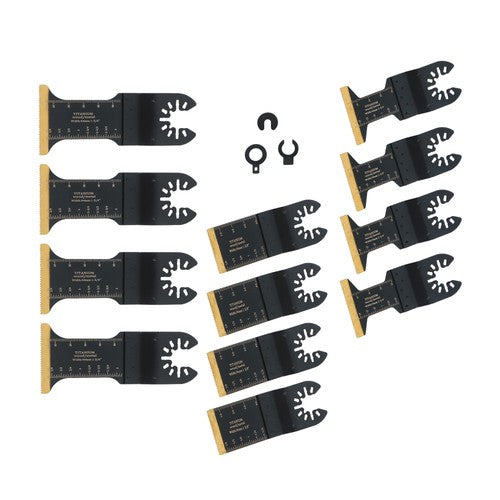 For Metal Wood Plastic Cuts 12 Pcs Titanium Oscillating Saw Blades