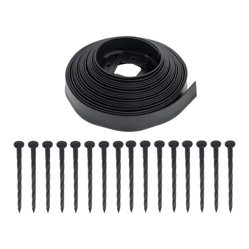 Garden Edging Kit With Anchoring Spikes No Dig Lawn Border L-shaped Lawn