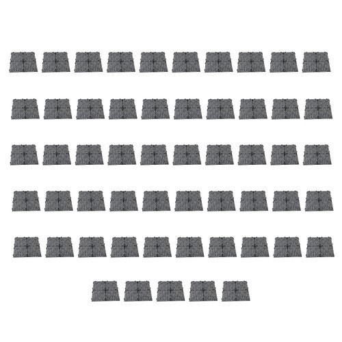 55PCS 12x12" Interlocking Drainage Floor Tiles Modular Interlocking Tile Black