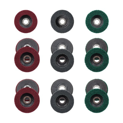 Flap Wheels Set 180# 320# 600# 5 Pcs of each Scour Flap Disc 15 Pcs 4.5 Inch