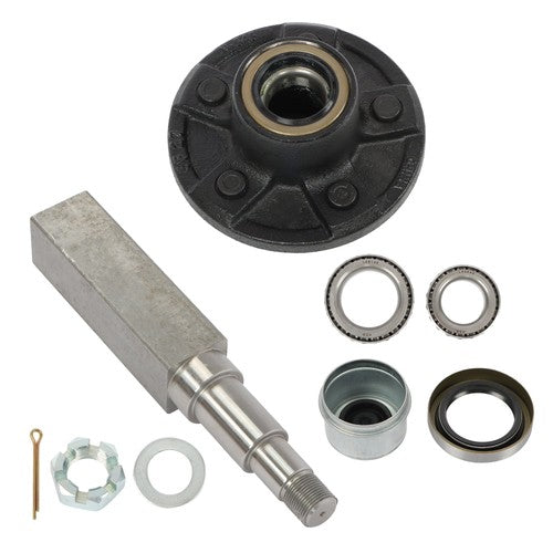 New 1 Set For 5 X4.5" Trailer Hub Kit and 11" Square #84 Spindle-7 Piece/set