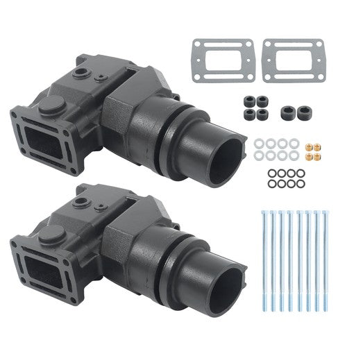 For Volvo Penta OMC Set of 2 4'' manifold Exhaust Riser Elbow 4.3 5.0 5.7 5.8 L