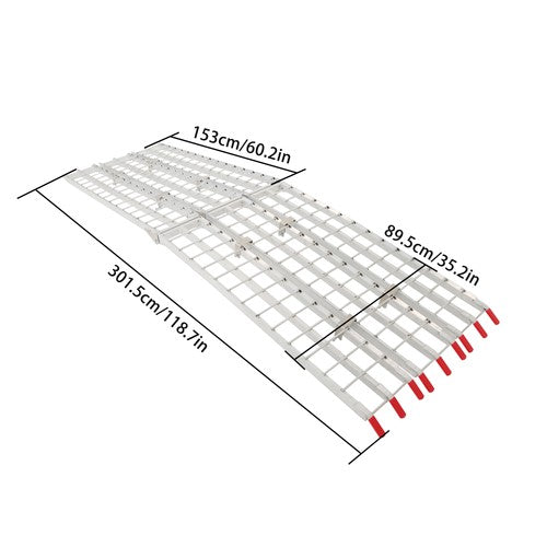 For motorcycles truck 120"L x 38"W x 1.5"H 1500 lbs Motorcycle Loading Ramp