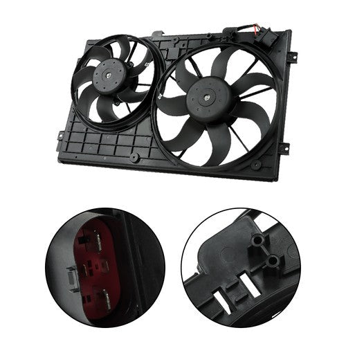 For Volkswagen Jetta 2.5L 2005-2015 Radiator Cooling Fan VW3120100 1K0959455DT