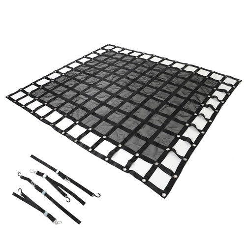 Heavy Duty Cargo Net For Pickup Trucks W/ Cam Buckles & S-Hooks 6.75' x 8' FT