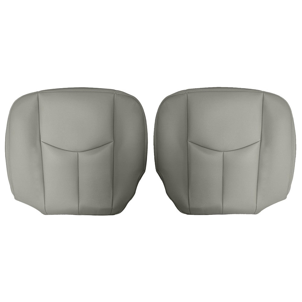LH RH Bottom Leather Seat Cover Gray for Chevy Avalanche 2003 2006