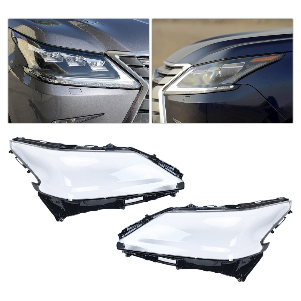 Clear Left Right Replacement Headlight Lens Covers for Lexus LX570 2016 2019