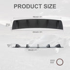 For 2013-2017 Honda Accord 10 Fins Rear Bumper Diffuser Spoiler Lip Splitter