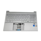 Silver Palmrest w/FRP Backlit Keyboard M08910-001 For HP Pavilion 15-EH 15-EG US