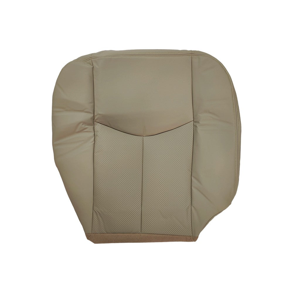 For 2005-2006 Cadillac Escalade Driver & Passenger Bottom Leather Seat Cover Tan