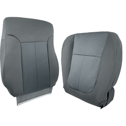 Driver Bottom & Top Cloth Seat Cover Gray Fit For 2011-2014 Ford F150 STX XL XLT