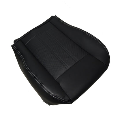 Driver Side Bottom Seat Cover Black White Seam For 2008-2020 Dodge Grand Caravan