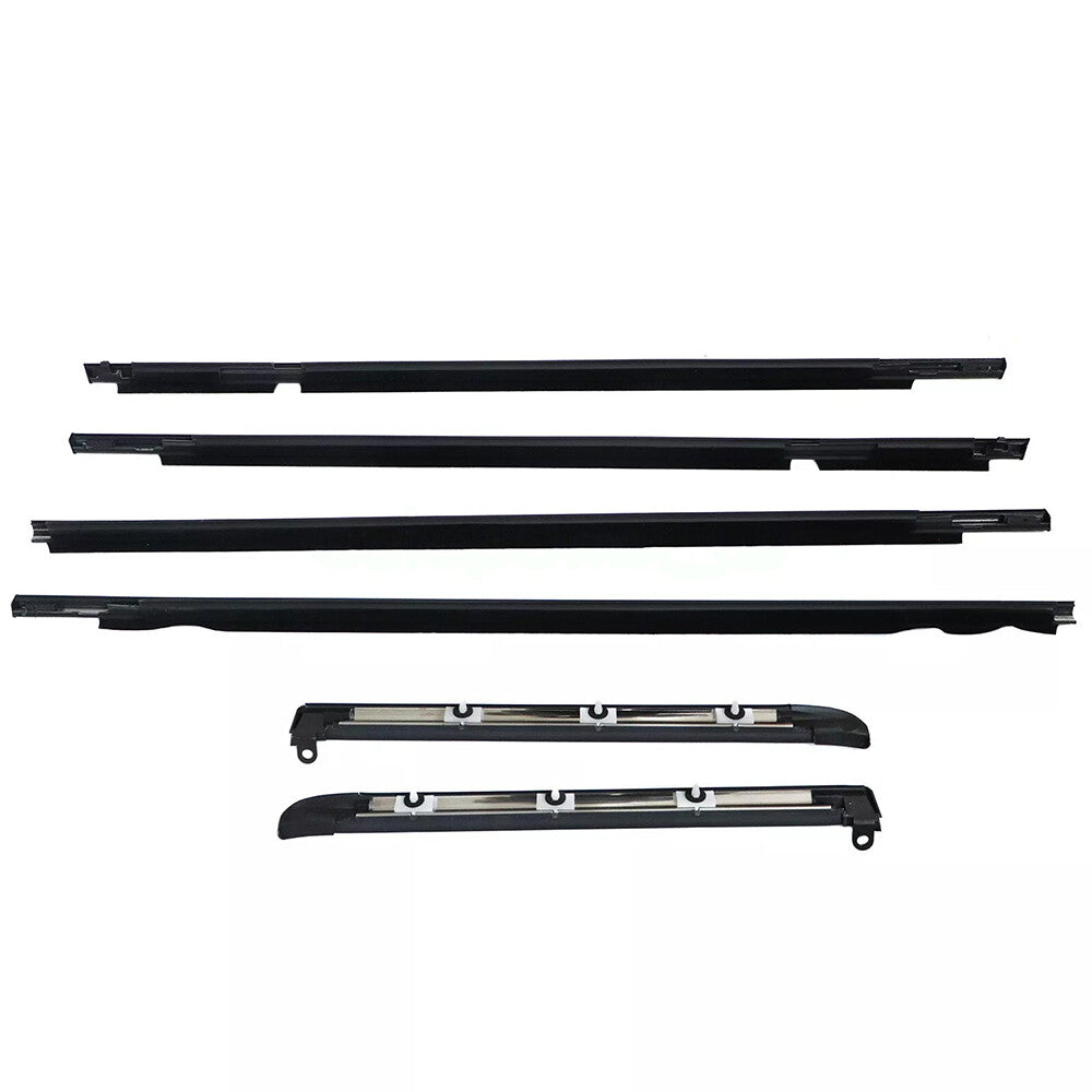 Car Quarter Door Belt Moulding Black Set For 2003-2008 2009 Toyota Prado GX470