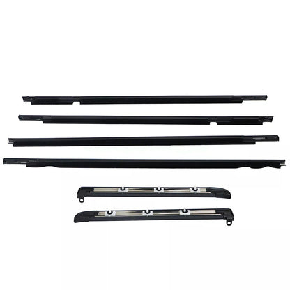 Car Quarter Door Belt Moulding Black Set For 2003-2008 2009 Toyota Prado GX470