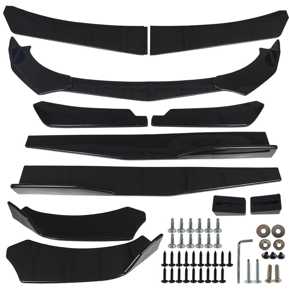 Front Bumper Lip Spoiler Splitter Body Kit Blk For HONDA ACCORD Coupe Sedan Car