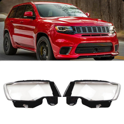 LEFT+RIGHT Headlight Headlamp Lens Cover For Jeep Grand Cherokee 2014-19
