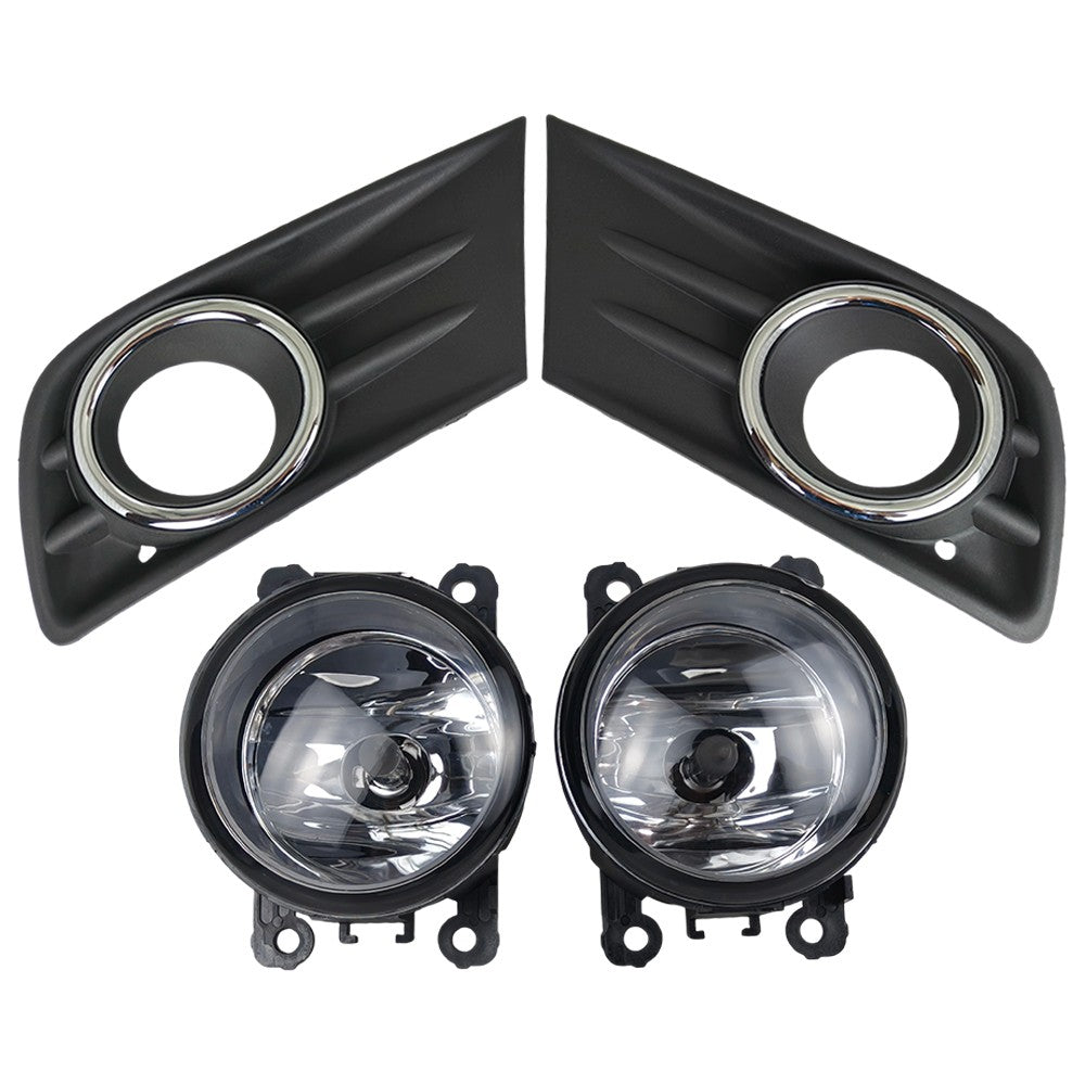 New A Pair Fog Light W/Cover&Chrome Trim For Honda Pilot 2012-2013-2014-2015 US