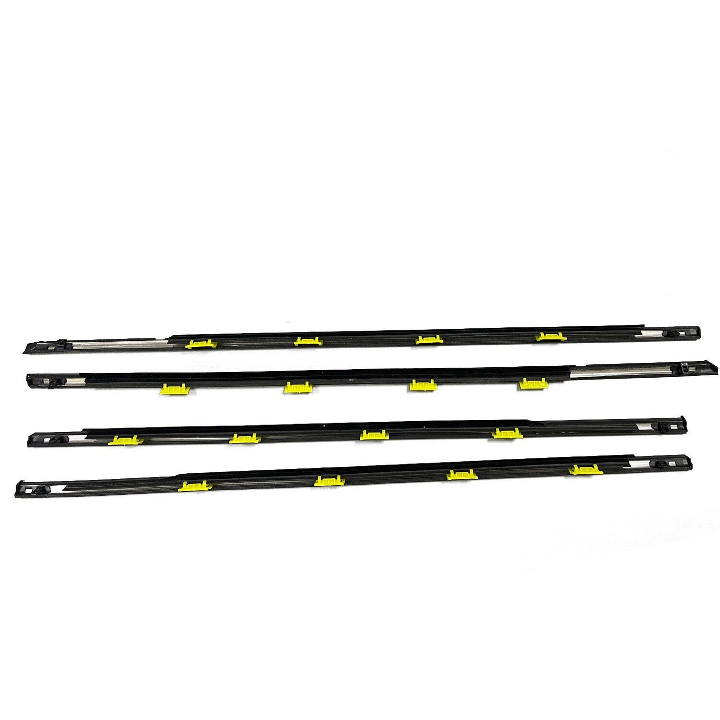 New 4x Window Trim Glass Door Belt Rubber Black Fit For 96-00 Honda Civic DX 4D