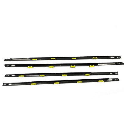 New 4x Window Trim Glass Door Belt Rubber Black Fit For 96-00 Honda Civic DX 4D