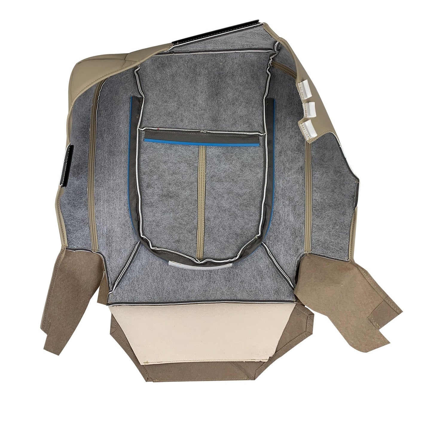 For 2011-2016 Ford F250 Lariat Driver&Passenger Bottom Leather Seat Cover Tan