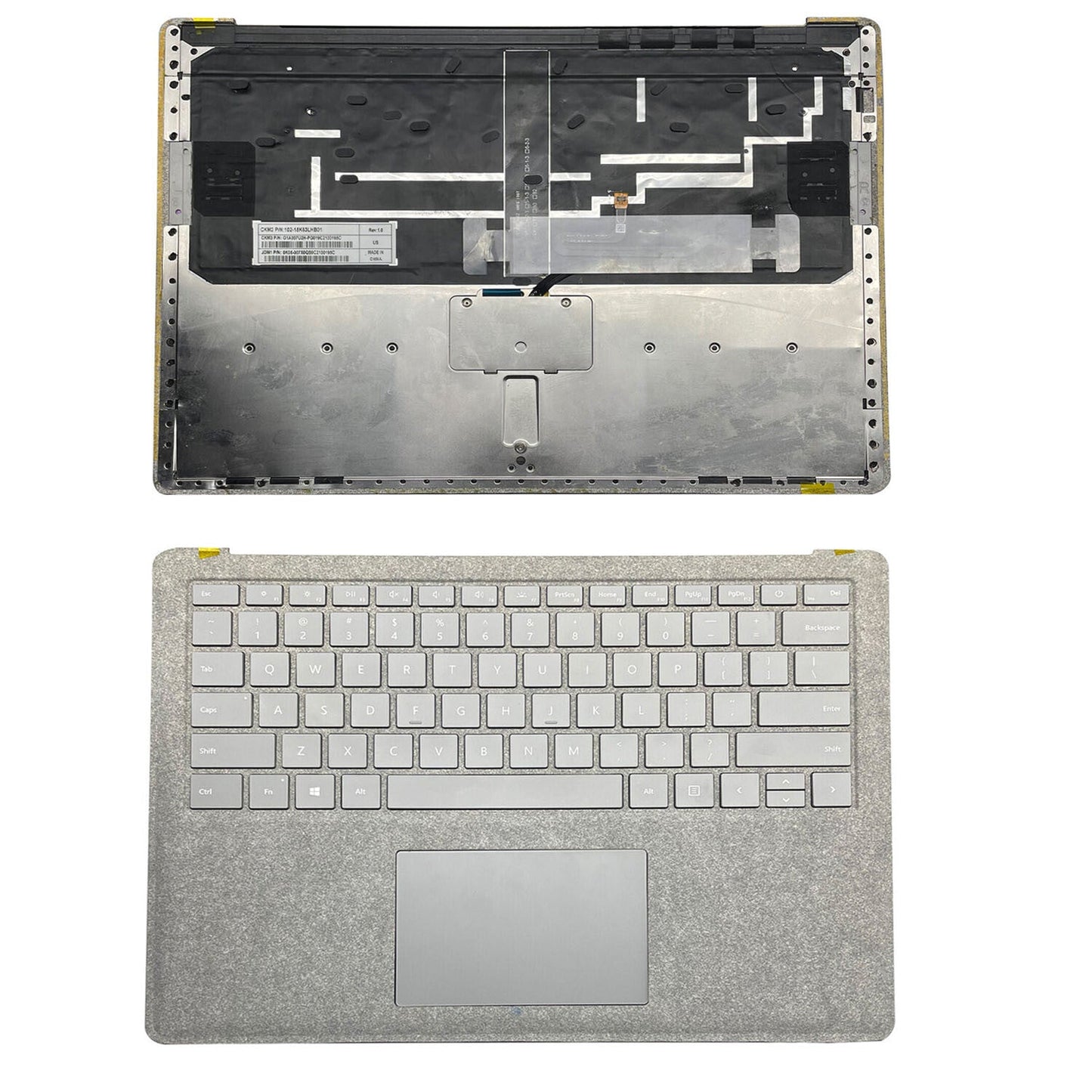 For Microsoft Surface 1st 2nd 1769 Palmrest Backlit Keyboard Touchpad Case Gray