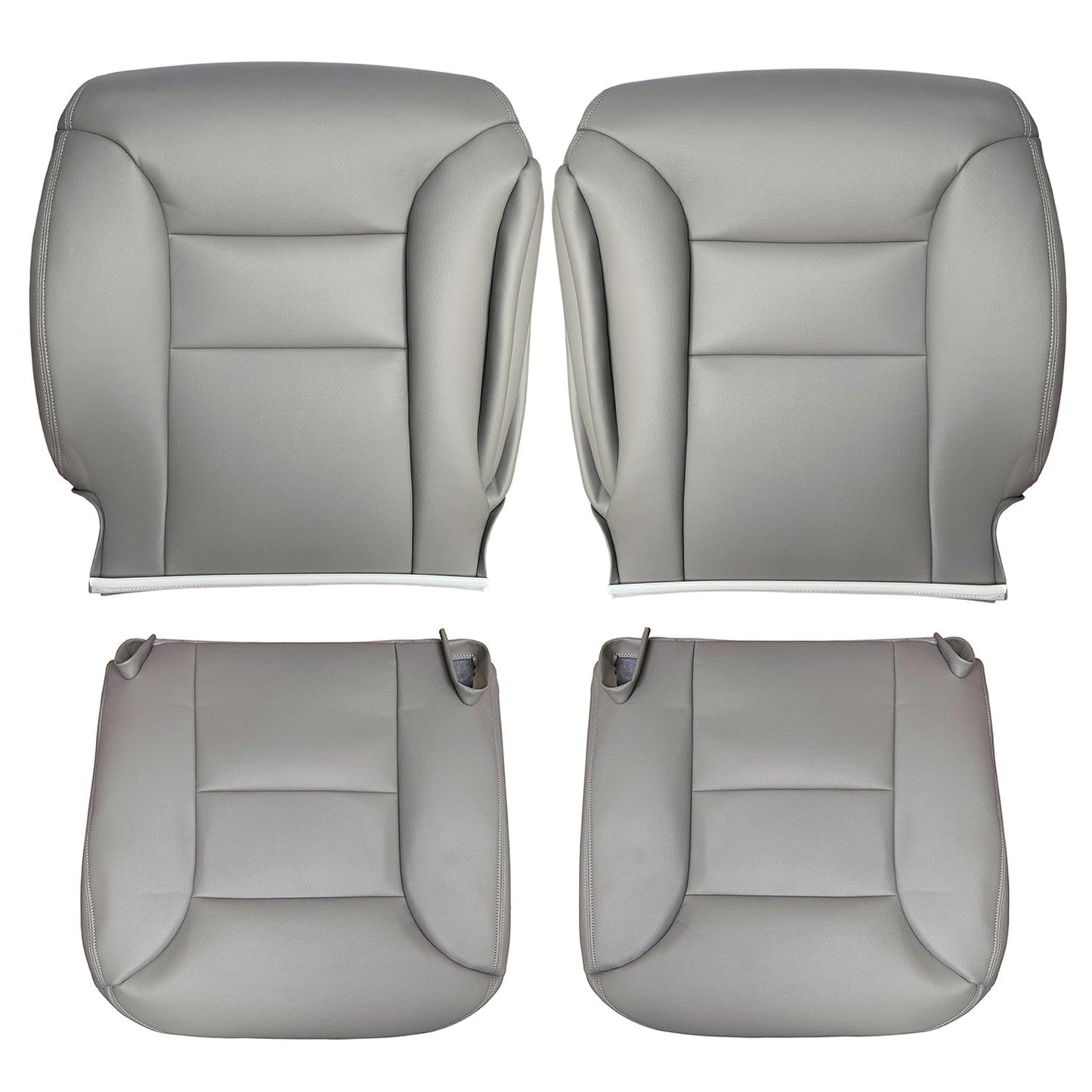 For 1995 1996 1997 1998 1999 Chevy Tahoe Suburban Leather Seat Covers Gray