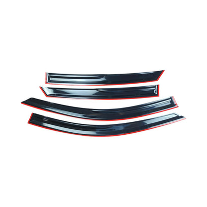FOR 2023-25 HONDA ACCORD 11TH GEN BLACK TRIM WINDOW VISOR RAIN GUARD WITH CLIPS