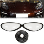 Headlight Lens Shell+Sealant Glue For Porsche Panamera 970 2014-16