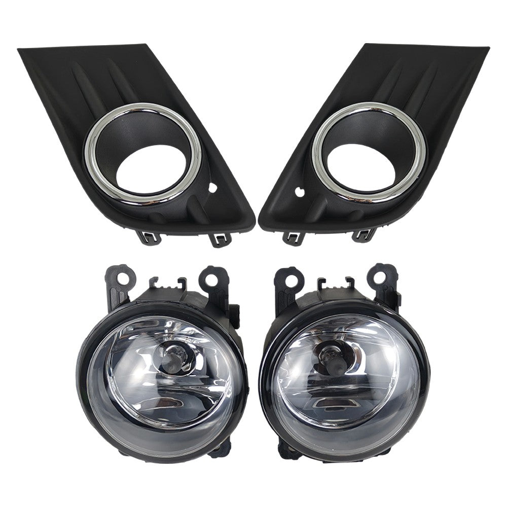 New A Pair Fog Light W/Cover&Chrome Trim For Honda Pilot 2012-2013-2014-2015 US