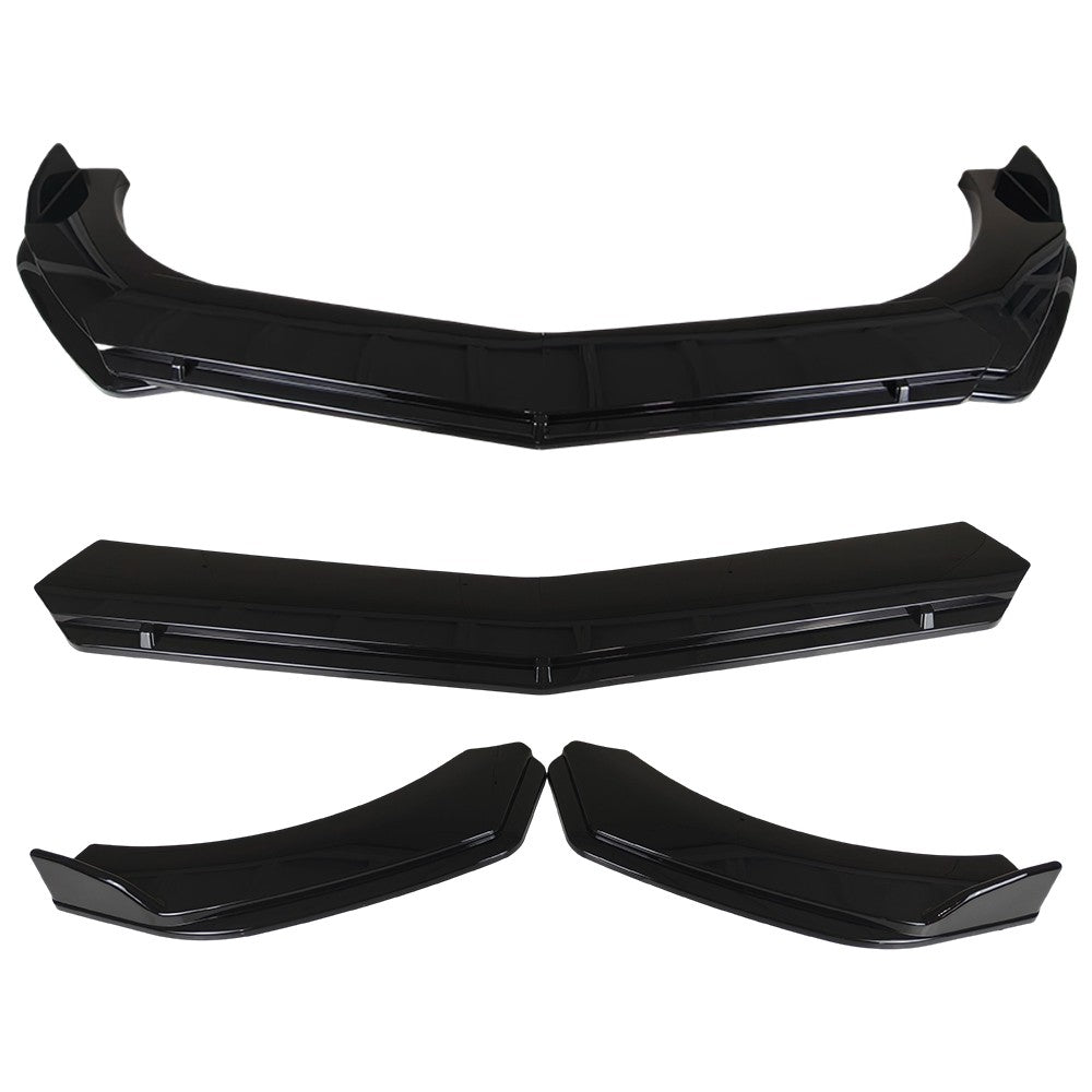 For Chrysler 300 2006-2019 Front Bumper Lip Splitter Spoiler Chin Kit Gloss Blk
