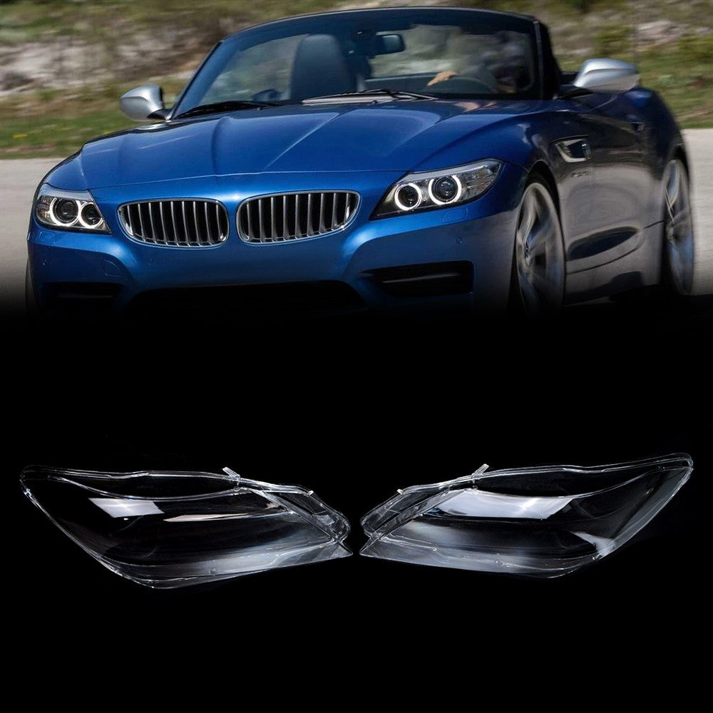 For BMW Z4 E89 2009-2016 Left & Right Headlamp Headlight Lens Cover Clear