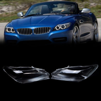 For BMW Z4 E89 2009-2016 Left & Right Headlamp Headlight Lens Cover Clear
