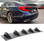 For 2013-2017 Honda Accord 10 Fins Rear Bumper Diffuser Spoiler Lip Splitter