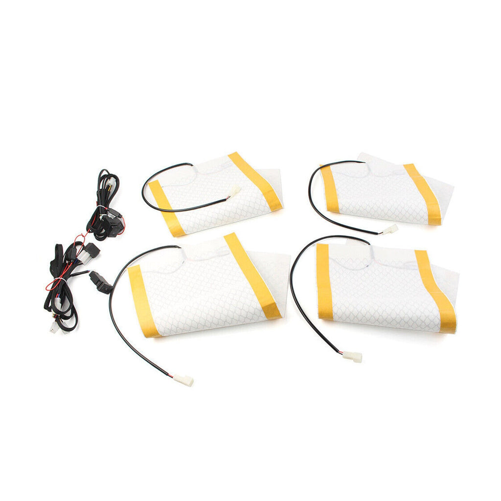 For Trucks Carbon Fiber Heated Seat Heater Pad Kit Car Switch 12V Universal