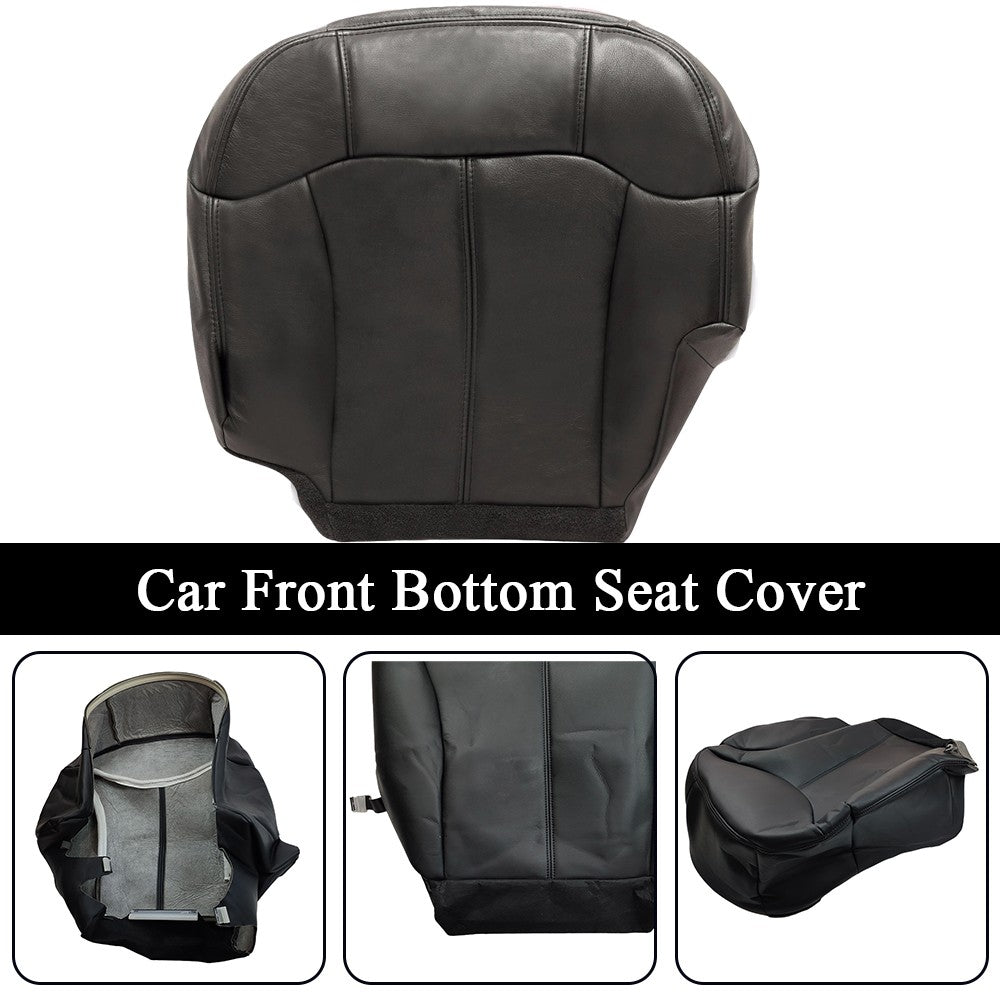 For 1999-02 GMC Sierra 1500 2500 Driver Side Bottom Leather Cover Black