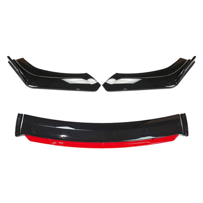 For Nissan Sentra/ Front Bumper Lip Spoiler Body Kit+Side Skirt Glossy Black