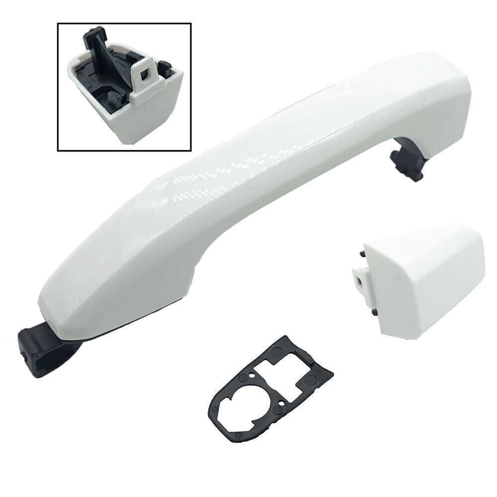 Rear Left Right Olympic White Door Handle for Chevrolet Silverado 2014 2019