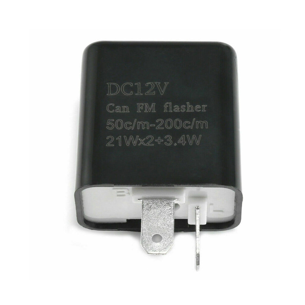 Adjustable LED Flasher Relay Turn Signal Blinker Light Motorcycle 12V 2 Pack
