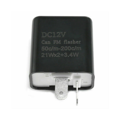 Adjustable LED Flasher Relay Turn Signal Blinker Light Motorcycle 12V 2 Pack