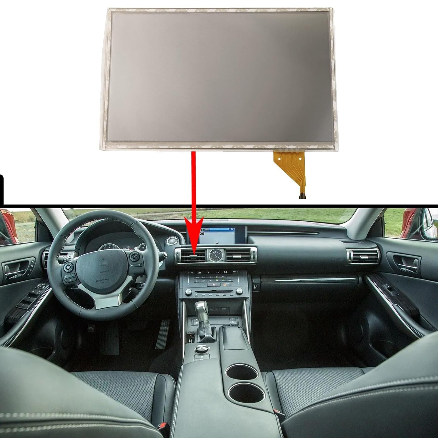 7 Inch Navigation Touch Screen Glass Digitizer for 2006-2009 Lexus IS250 IS300