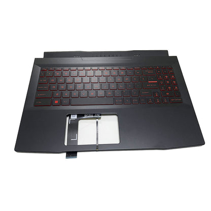 For MSI Katana GF66 MS-1581 MS-1582 Upper Case Palmrest Red Backlit Keyboard New