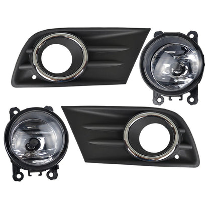 New A Pair Fog Light W/Cover&Chrome Trim For Honda Pilot 2012-2013-2014-2015 US