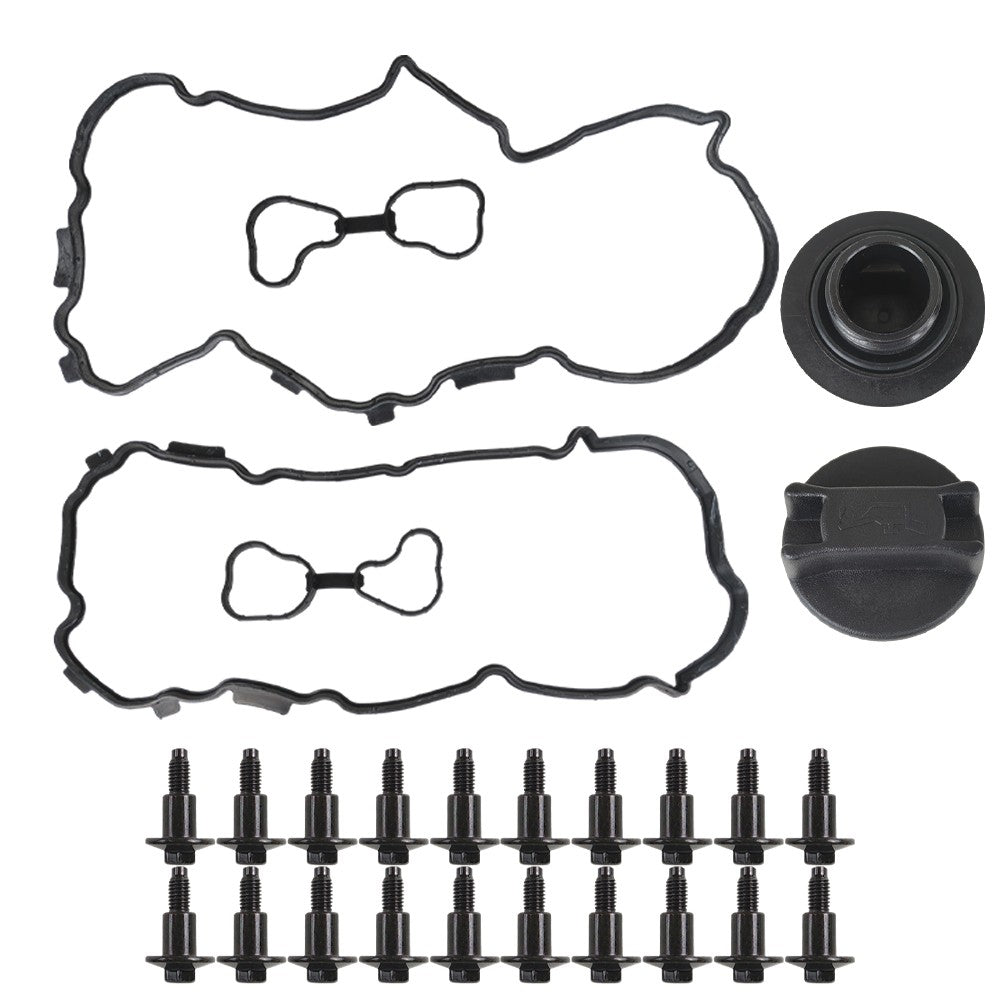 2PCS LH & RH Valve Cover Set w/ Gasket & Bolts & Cap For 2011-2012 Infiniti G25