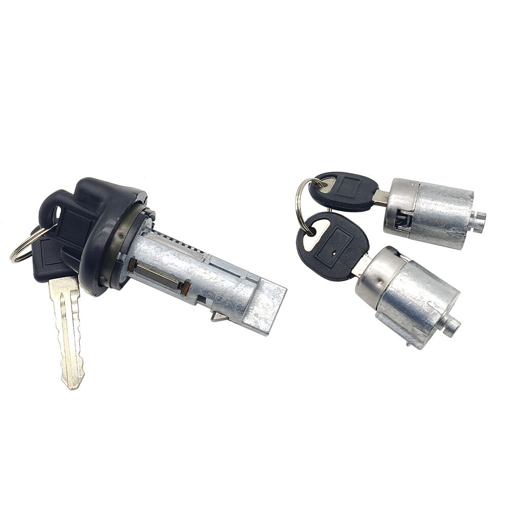 New IGNITION SWITCH & DOOR LOCK CYLINDER For GMC Chevy KEYED ALIKE 2 KEYS