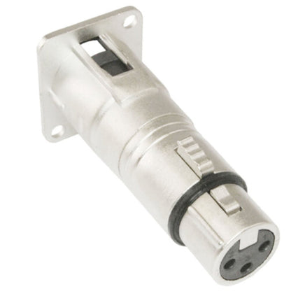 3 Pin XLR Male To XLR Female Feed/Pass Thru Connector Adapter For D Panel Mount