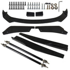 For Dodge Charger 2007-2014 Glossy Black Front Bumper Lip Spoiler Body Kit Side
